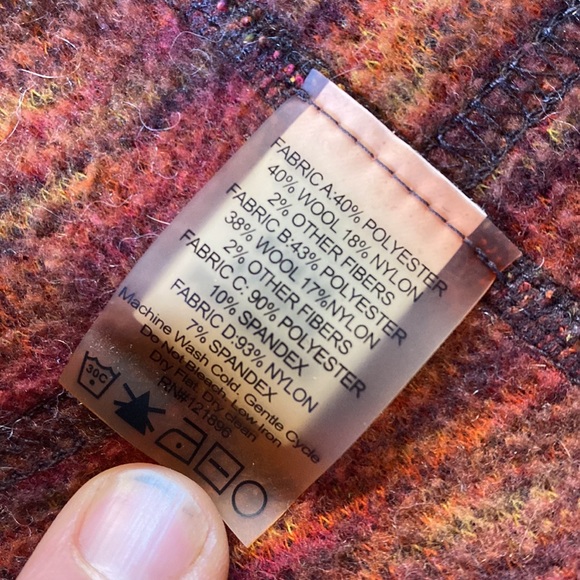 Title Nine Swacket tunic jacket wool blend fleece full zip heather brown women M - Picture 11 of 14